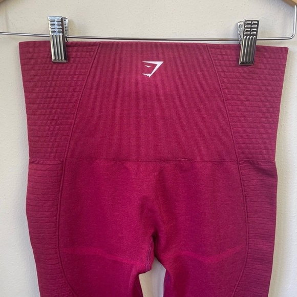Gymshark Dry Energy Seamless High Rise Leggings Beet Marl - Picture 4 of 6